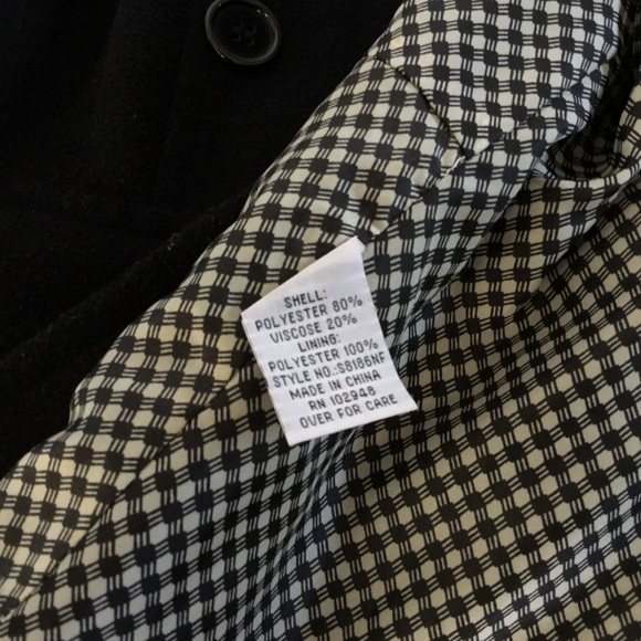 Black pea coat size small - Picture 4 of 5